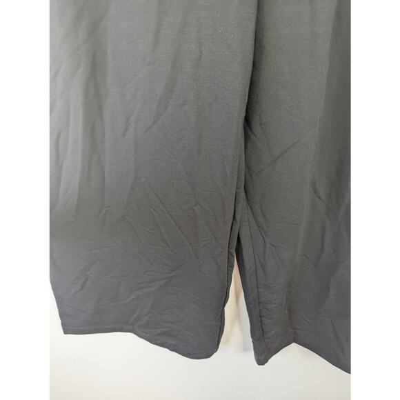 NWT Garnet Hill Black Tencel Wide Leg Knit Trousers - Picture 3 of 7